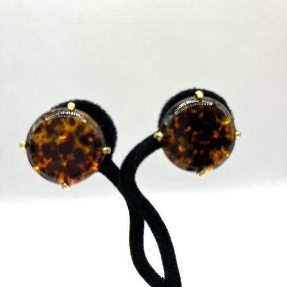 Earring Lot 5 Pairs Chunky Earrings with Ornate Clip on Earrings Gold Tone - Picture 3 of 16